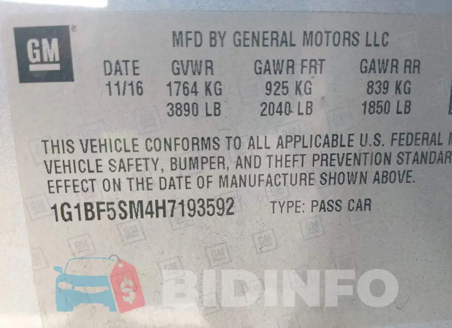 1G1BF5SM4H7193592 Photo# 9