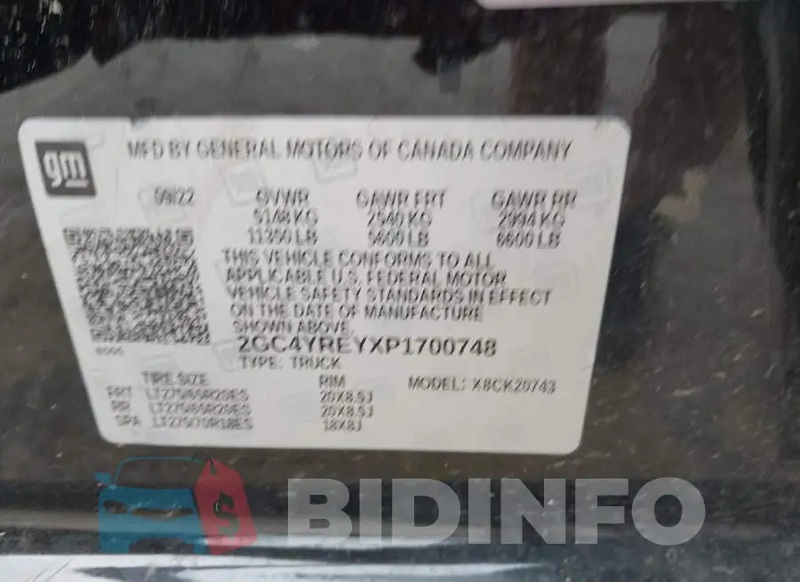 2GC4YREYXP1700748 Photo# 9
