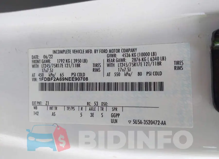 1FDBF2A69NEE90708 Photo# 4