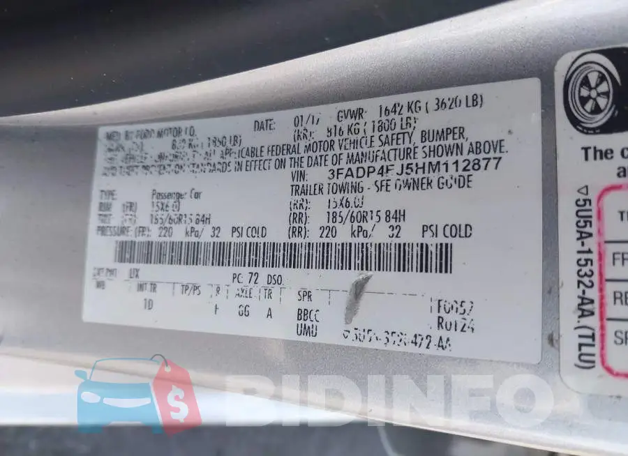 3FADP4EJ5HM112877 Photo# 9