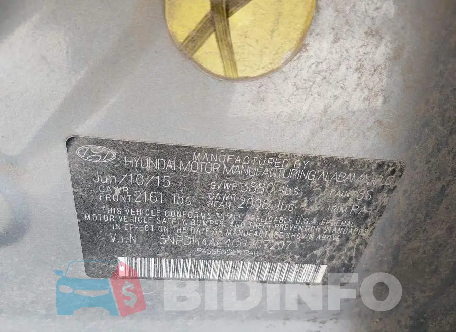 5NPDH4AE4GH707207 Photo# 8