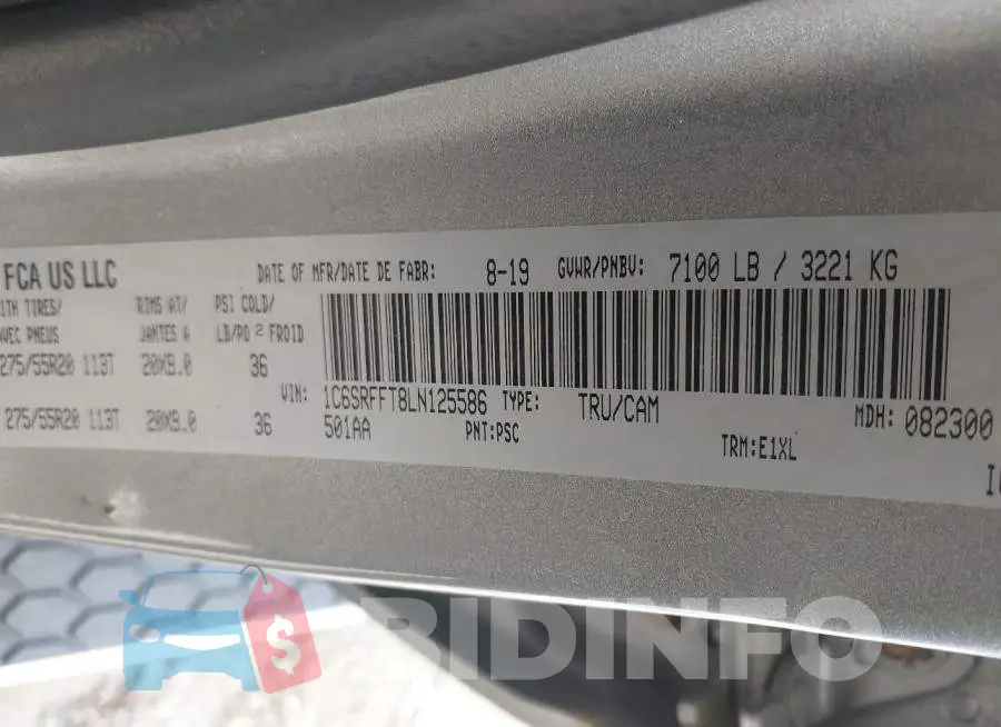 1C6SRFFT8LN125586 Photo# 9