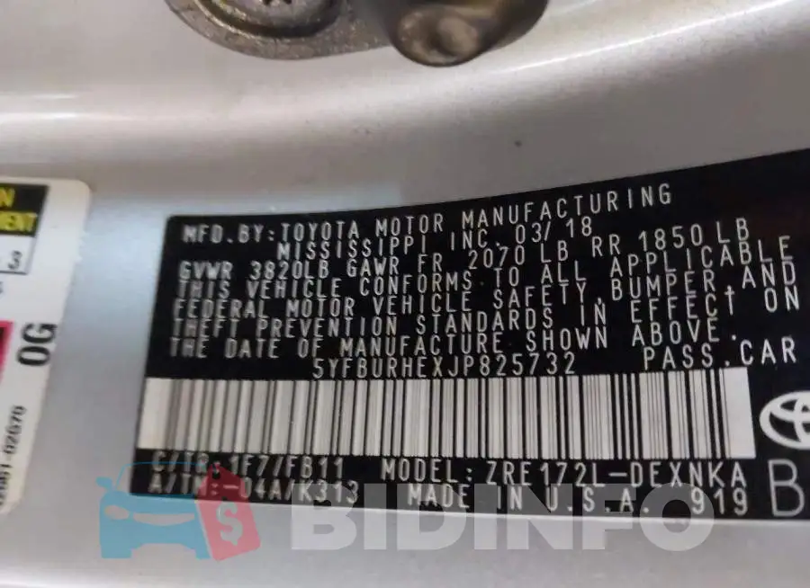 5YFBURHEXJP825732 Photo# 9