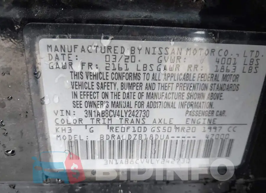 3N1AB8CV4LY242730 Photo# 9