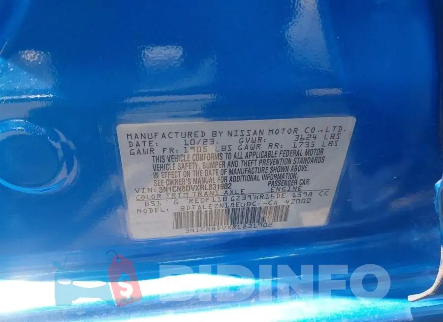 3N1CN8DVXRL831902 Photo# 9