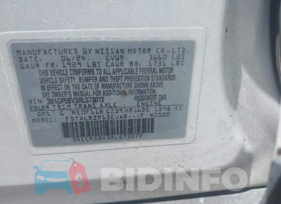 3N1CP5BV3RL573072 Photo# 9