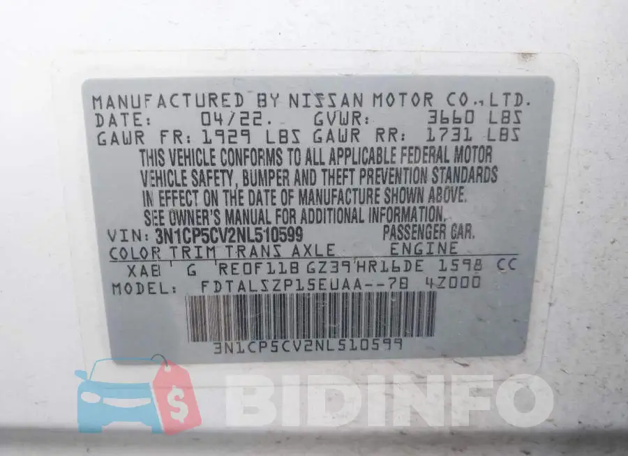 3N1CP5CV2NL510599 Photo# 9