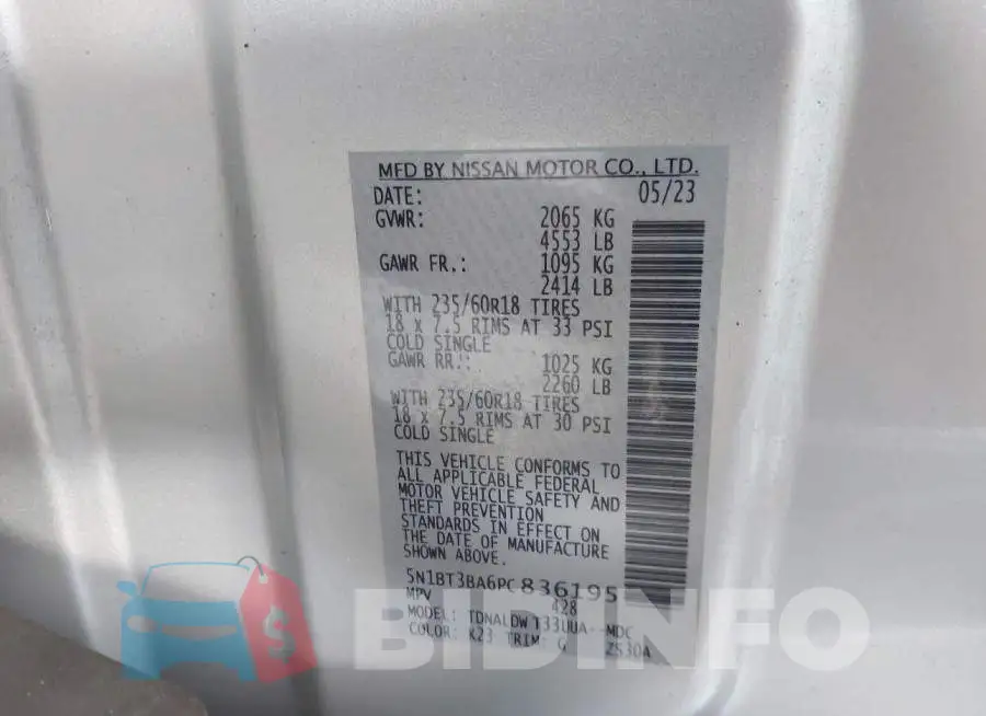 5N1BT3BA6PC836195 Photo# 9