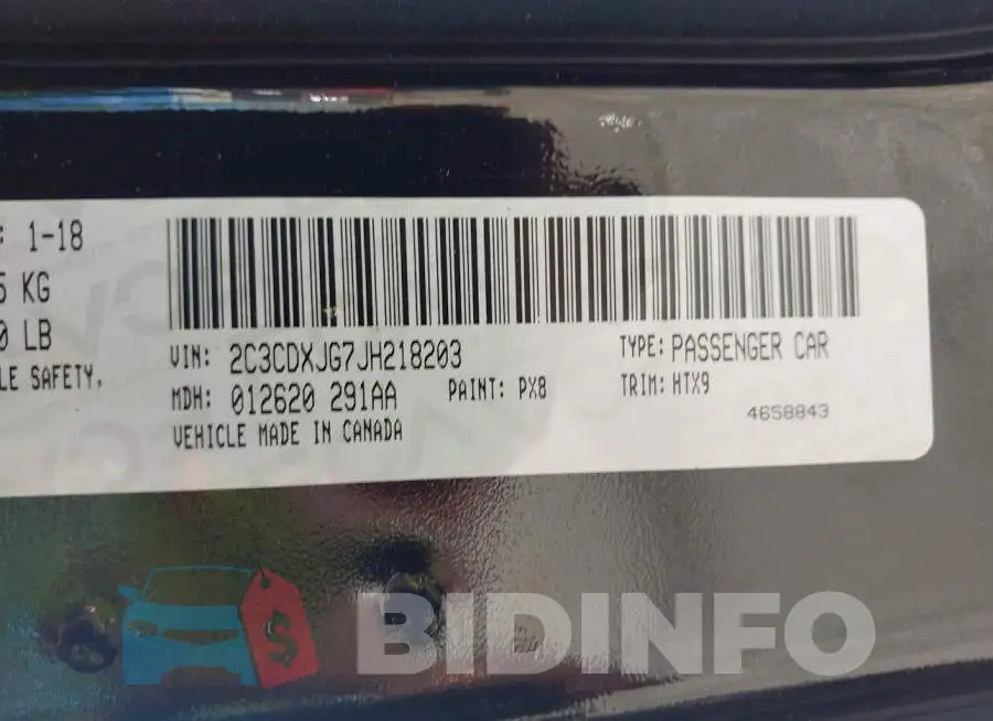 2C3CDXJG7JH218203 Photo# 9