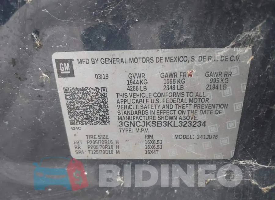 3GNCJKSB3KL323234 Photo# 9