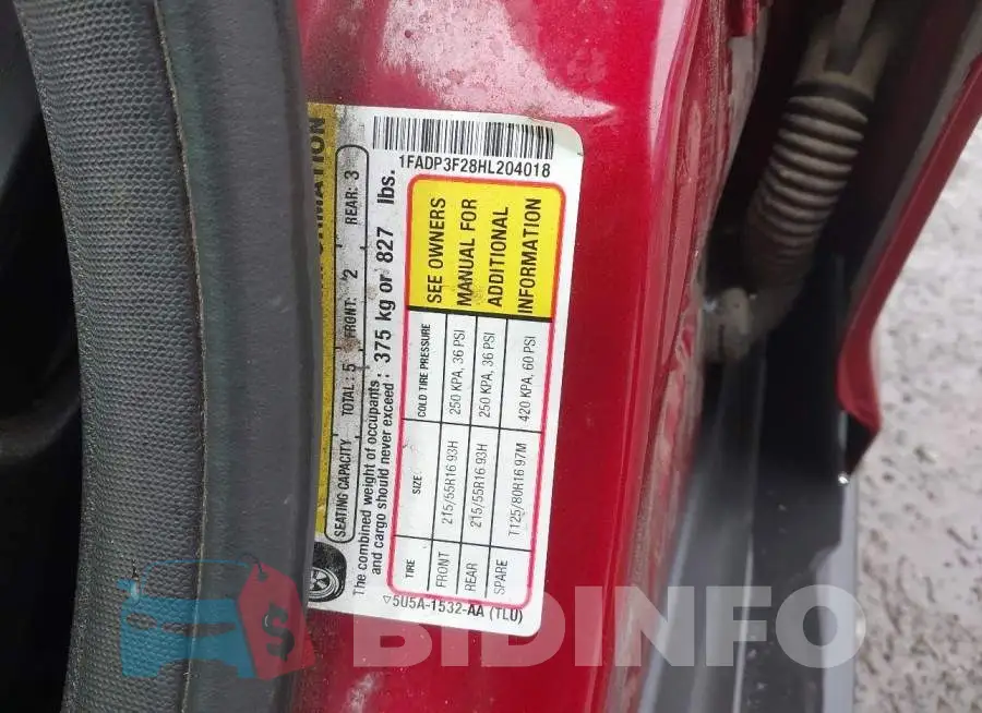 1FADP3F28HL204018 Photo# 9