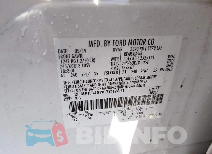 2FMPK3J97KBC17811 Photo# 9