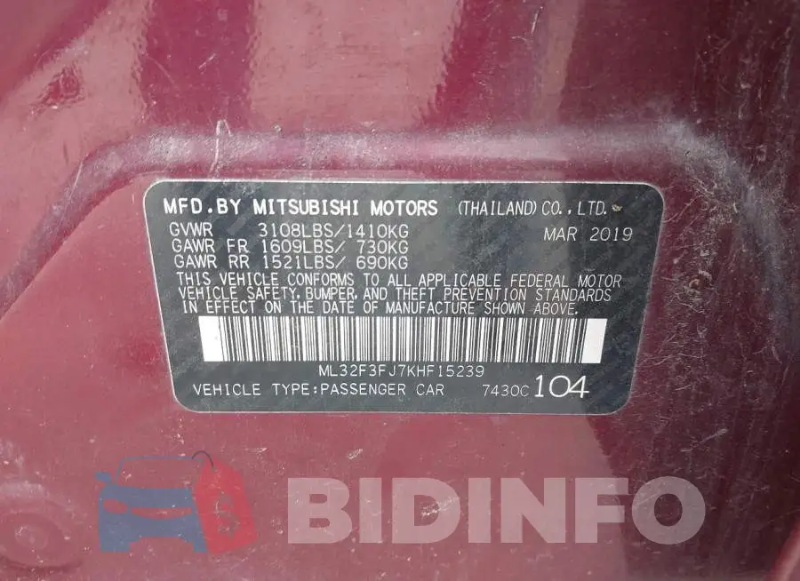 ML32F3FJ7KHF15239 Photo# 9