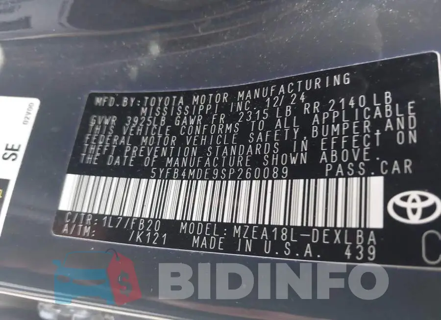 5YFB4MDE9SP260089 Photo# 9