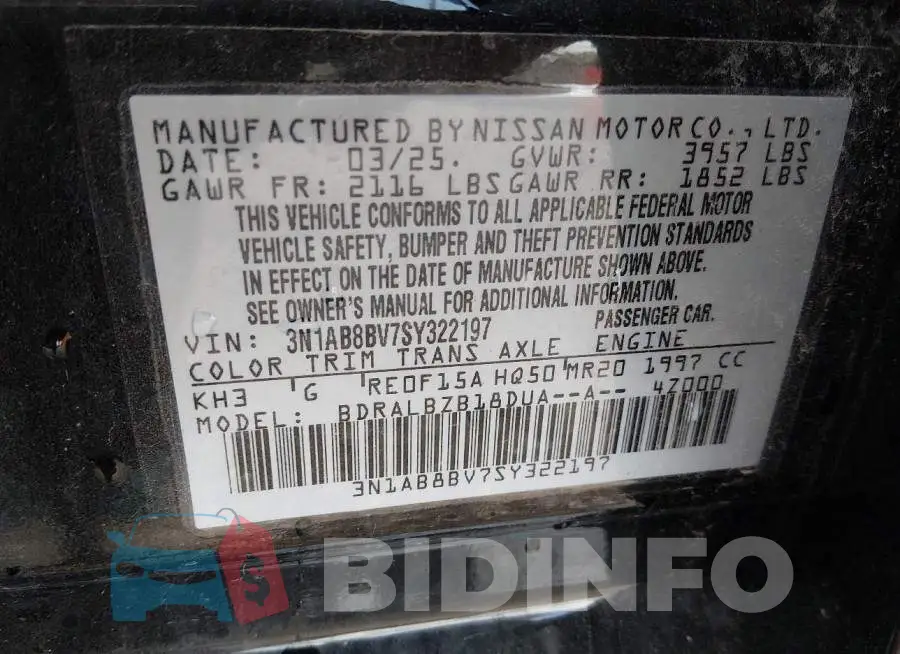 3N1AB8BV7SY322197 Photo# 9