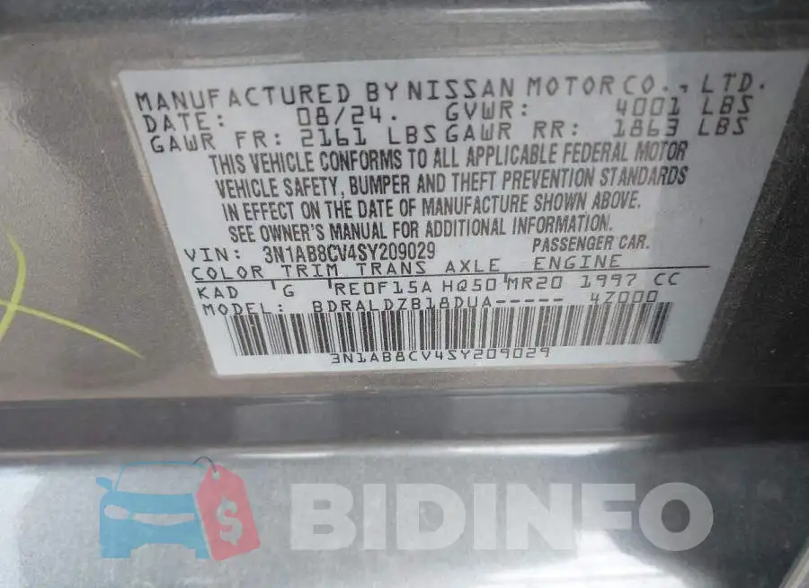 3N1AB8CV4SY209029 Photo# 9