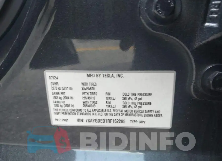 7SAYGDED1RF162285 Photo# 9