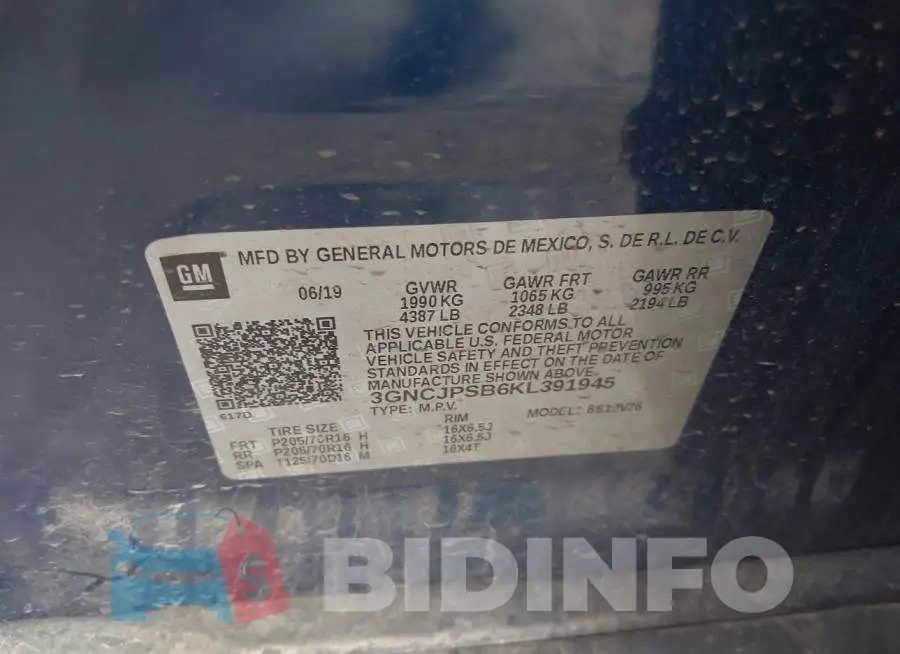 3GNCJPSB6KL391945 Photo# 9