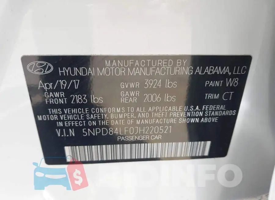 5NPD84LF0JH220521 Photo# 9