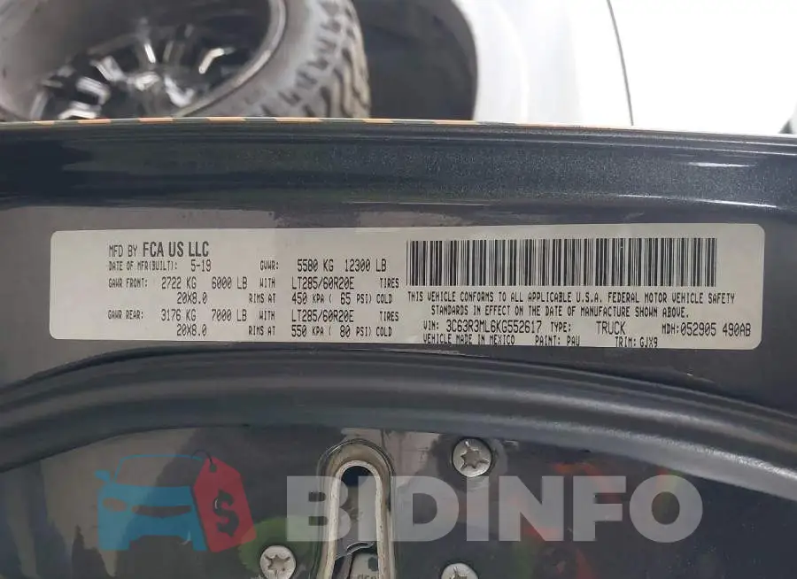 3C63R3ML6KG552617 Photo# 9
