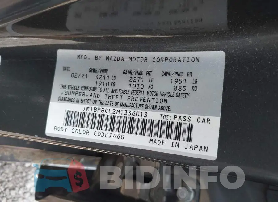 JM1BPBCL2M1336013 Photo# 9