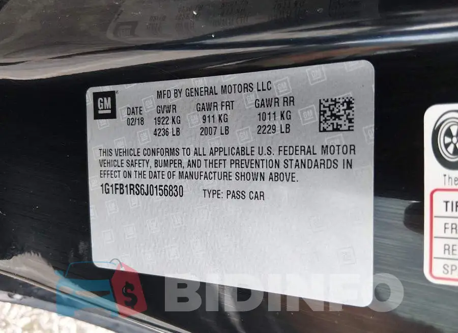 1G1FB1RS6J0156830 Photo# 9