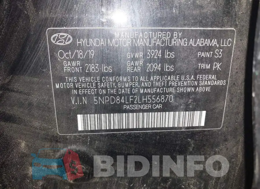 5NPD84LF2LH556870 Photo# 9