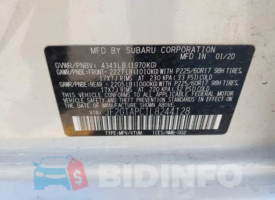 JF2GTAPC1L8244128 Photo# 9