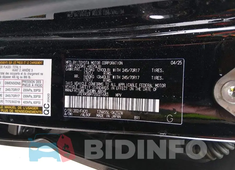 JTEVA5BR7S5021683 Photo# 9
