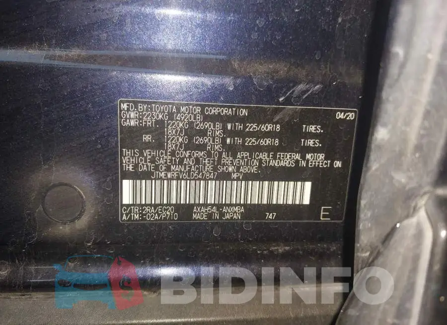 JTMEWRFV6LD547847 Photo# 9