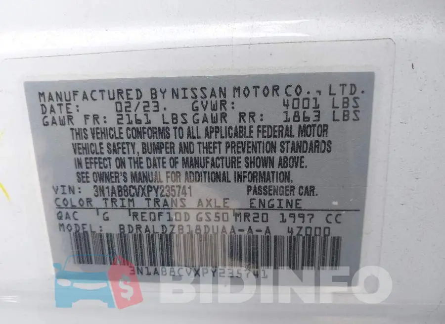 3N1AB8CVXPY235741 Photo# 9