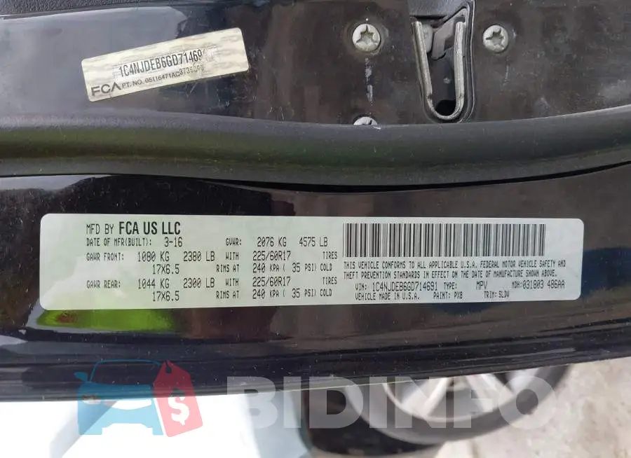1C4NJDEB6GD714691 Photo# 9