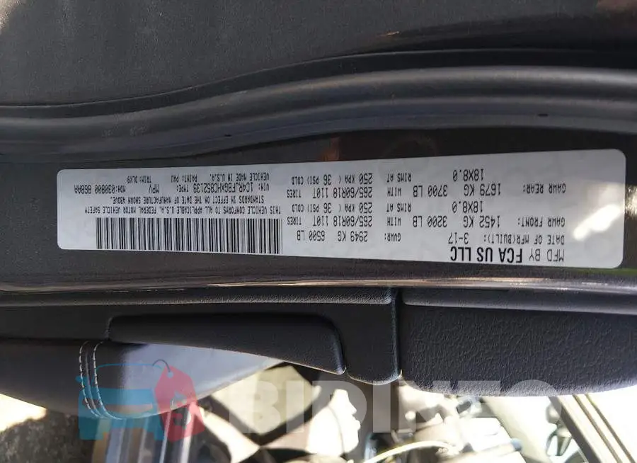 1C4RJFBGXHC852139 Photo# 9