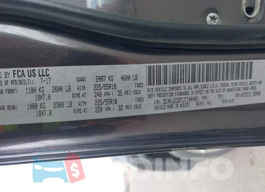3C4NJDCB7JT104481 Photo# 9