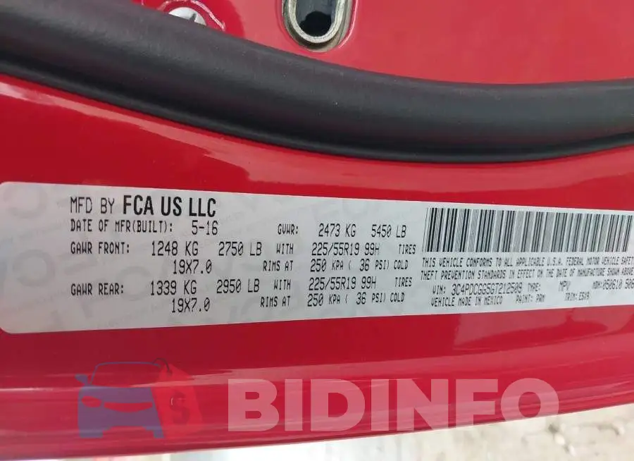 3C4PDCGG5GT212509 Photo# 9