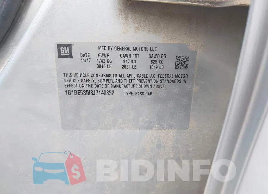 1G1BE5SM3J7149852 Photo# 9