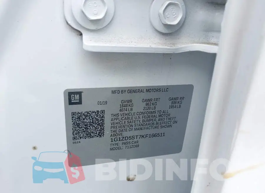 1G1ZD5ST7KF166511 Photo# 9