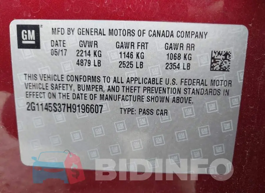 2G1145S37H9196607 Photo# 9