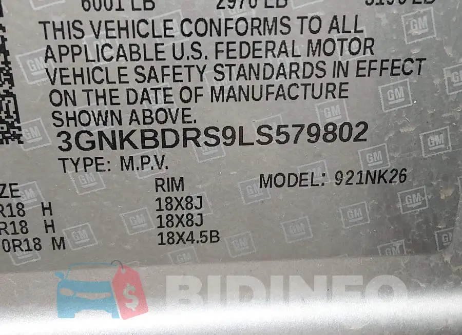 3GNKBDRS9LS579802 Photo# 9