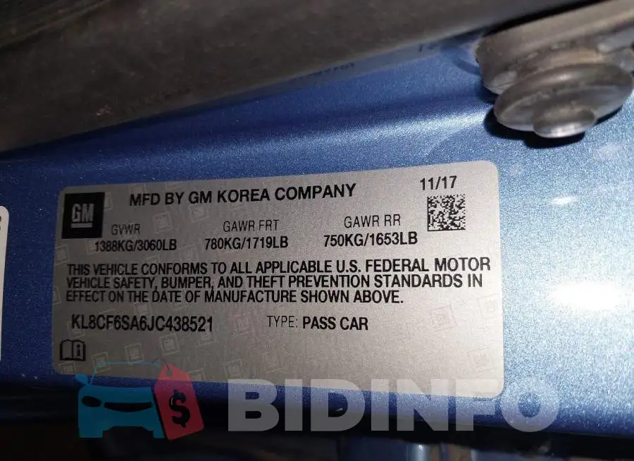 KL8CF6SA6JC438521 Photo# 9