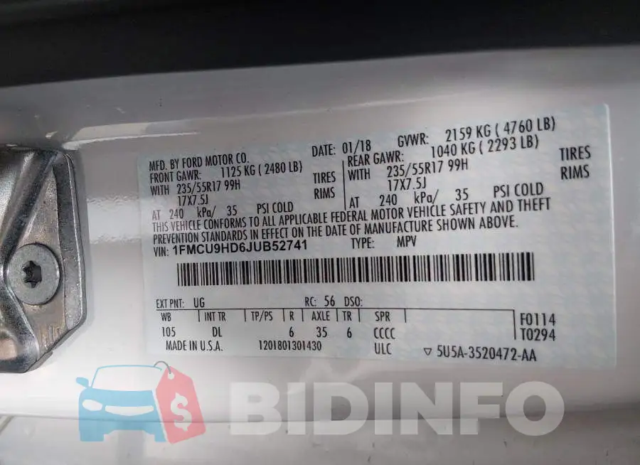1FMCU9HD6JUB52741 Photo# 9