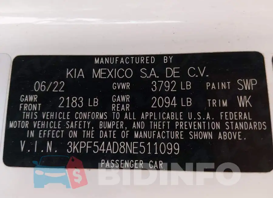 3KPF54AD8NE511099 Photo# 9
