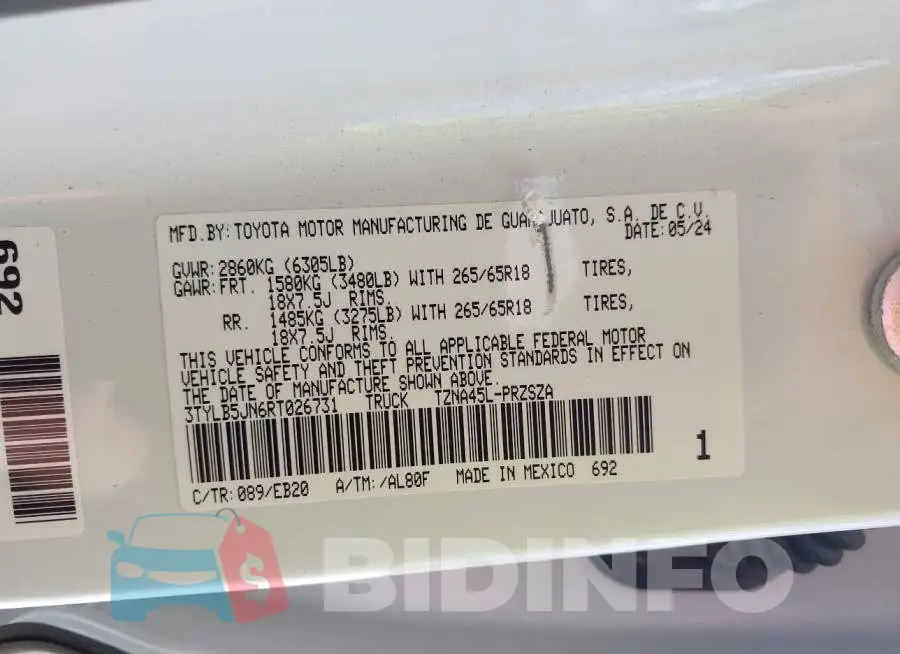 3TYLB5JN6RT026731 Photo# 9