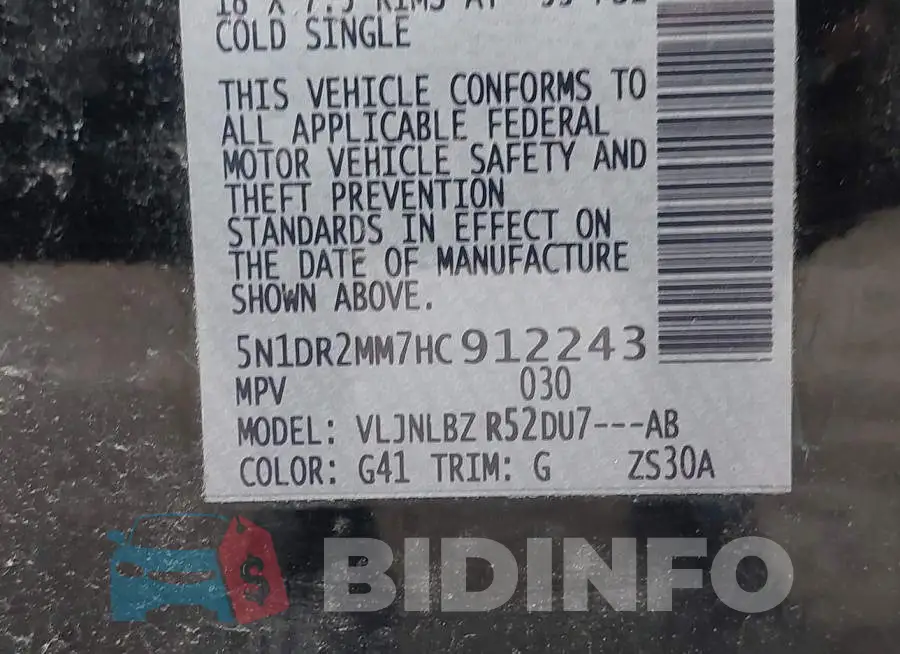 5N1DR2MM7HC912243 Photo# 9