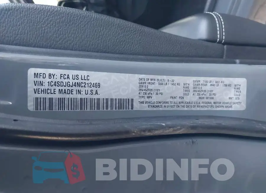 1C4SDJGJ4NC212469 Photo# 9