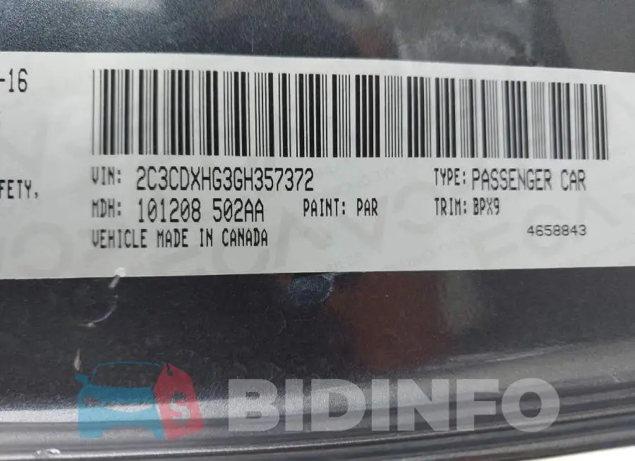 2C3CDXHG3GH357372 Photo# 9