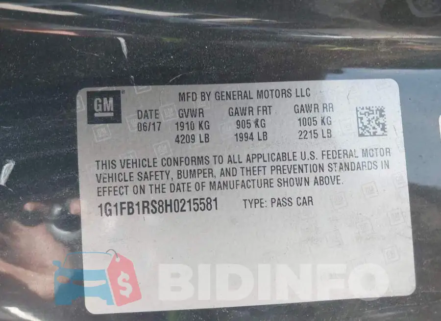 1G1FB1RS8H0215581 Photo# 9