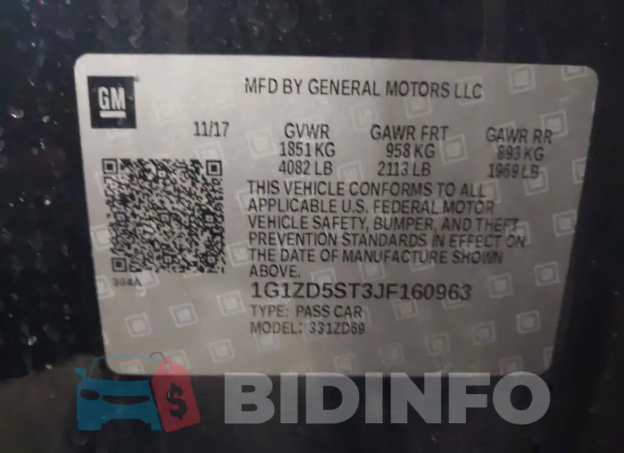1G1ZD5ST3JF160963 Photo# 9