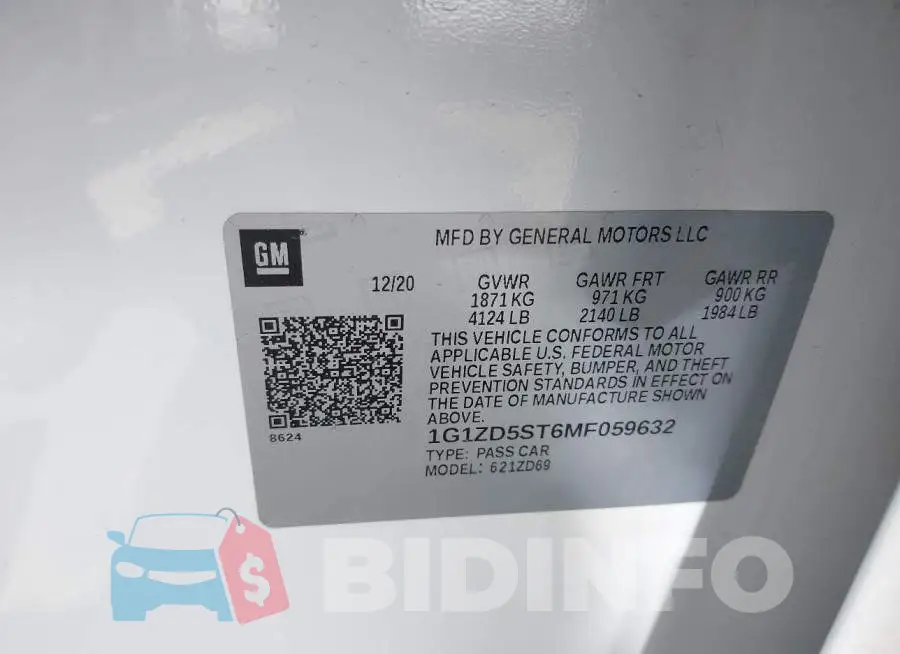 1G1ZD5ST6MF059632 Photo# 9
