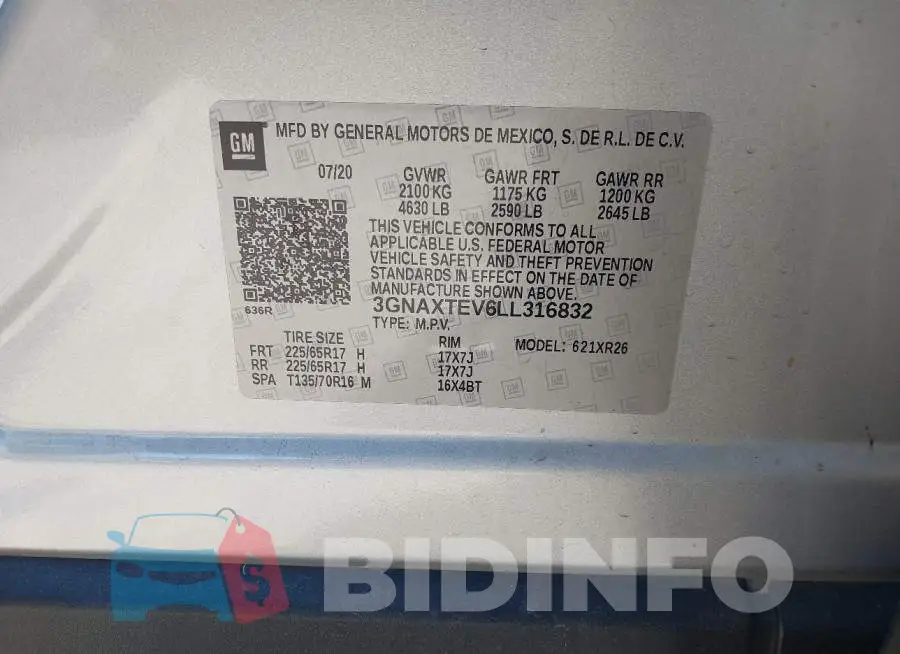 3GNAXTEV6LL316832 Photo# 9